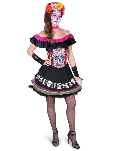 Tag-der-Toten-Dia-de-los-Muertos-La-Catrina-Kostüm-Damen
