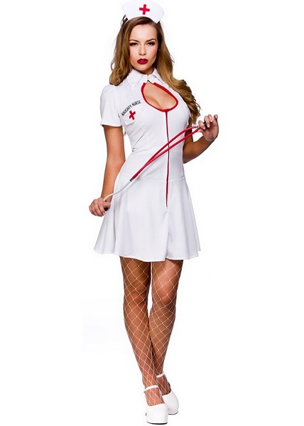 Arzt-Kostüm-Damen-Krankenschwester-Kostüm-Frauen-Erwachsene