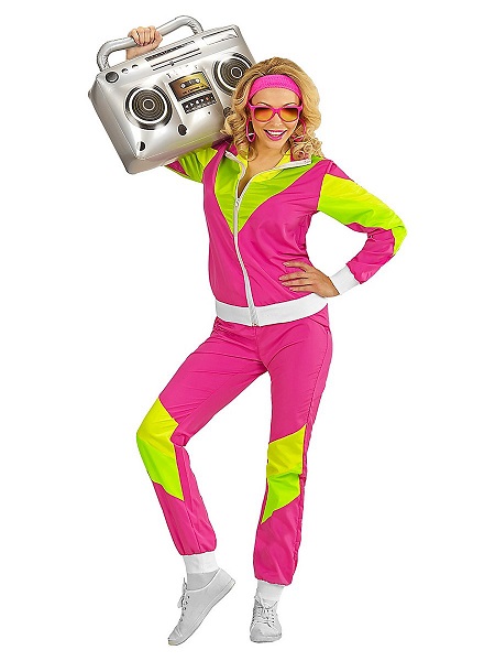Bad-Taste-Outfit-Damen-Frauen-Erwachsene-Aerobic-Trainingsanzug