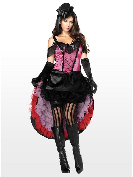 Burlesque-Kleid-Kostüm-Damen-Frauen-sexy-Variete-Tänzerin