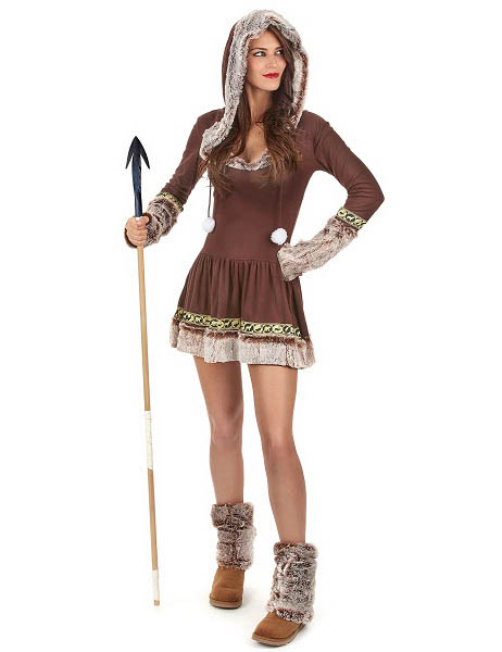 Eskimo-Kostüm-Damen-Frauen-Erwachsene