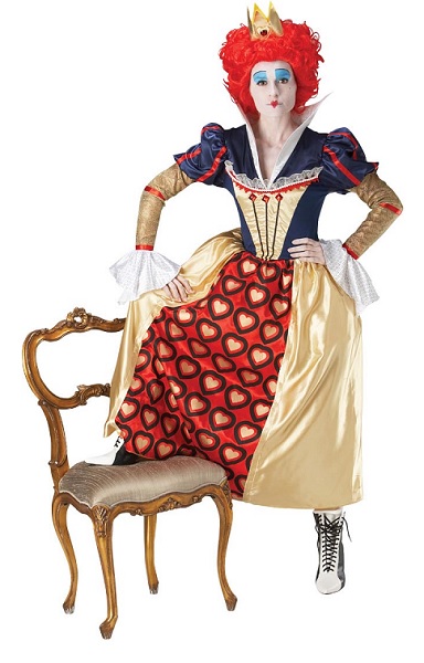 Herzkönigin-Kostüm-Damen-Frauen-Herzdame-Erwachsene