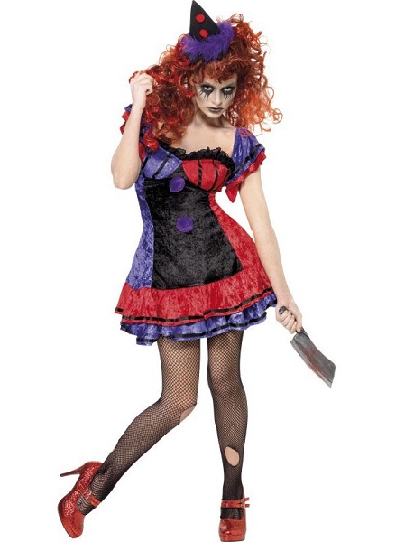 Horrorclown-Kostüm-Damen-Frauen-Erwachsene
