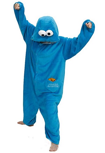 Krümelmonster-Kostüm-Herren-Männer-Erwachsene