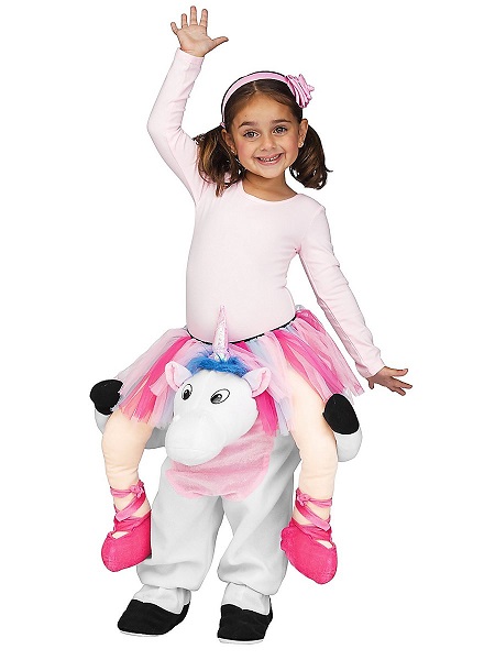 Lustiges-Kostüm-Kinder-Mädchen-Einhorn-Huckepack-Carry-Me-Kostüm