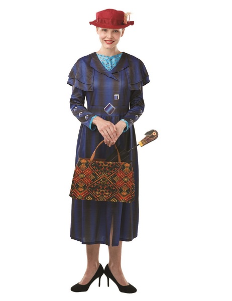 Mary-Poppins-Kostüm-Kleid-Damen-Frauen-Erwachsene