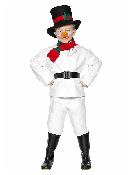 Schneemann-Kostüm-Kinder-Jungen-Mädchen