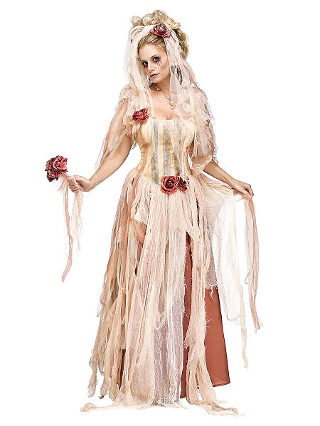 Zombie-Braut-Kostüm-Damen-Frauen-Erwachsene