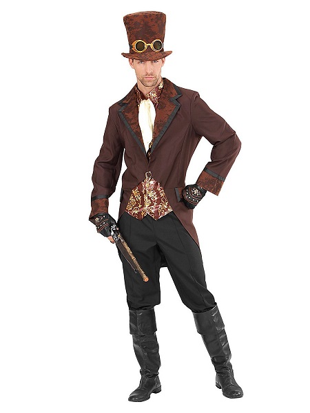 Steampunk-Kostüm-Herren-Männer-Erwachsene-braun