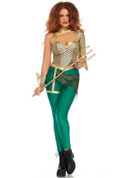 Aquaman-Kostüm-Damen-Frauen-Erwachsene