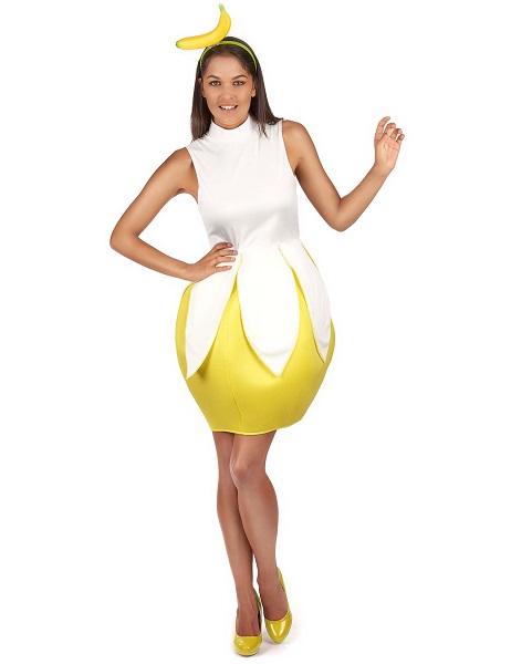 Bananenkostüm-Damen-Frauen-Erwachsene