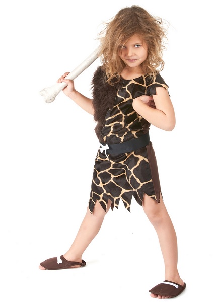 Steinzeit-Kostüm-Neandertaler-Kostüm-Kinder-Jungen-Mädchen